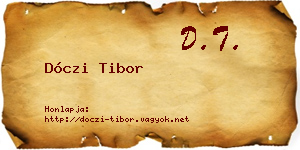Dóczi Tibor névjegykártya