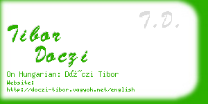 tibor doczi business card